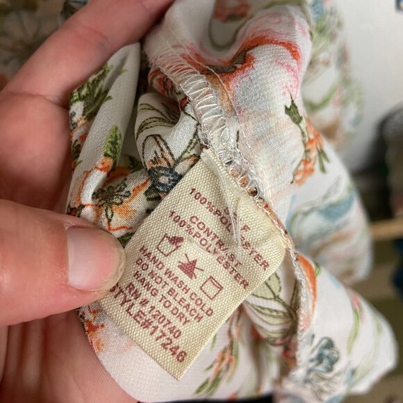 Mystree Size M Kimono Duster Longlined Floral Polka Dots Open Front Boho Hippie - Picture 4 of 6